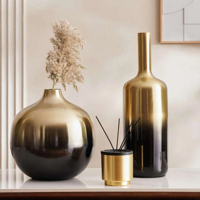 Sauve Metal Conical Vase 15X15X48Cm - Black