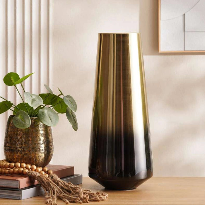 Sauve Metal Decor Vase 19X19X40.64Cm - Black