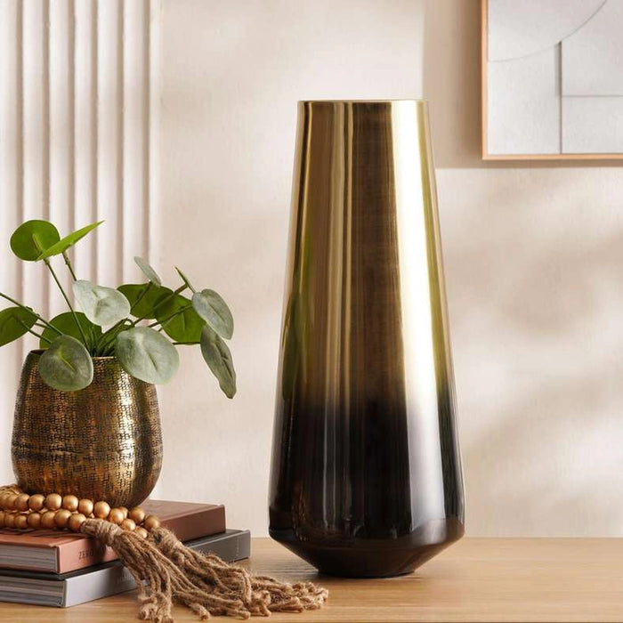 Sauve Metal Decor Vase 19X19X50.16Cm - Black