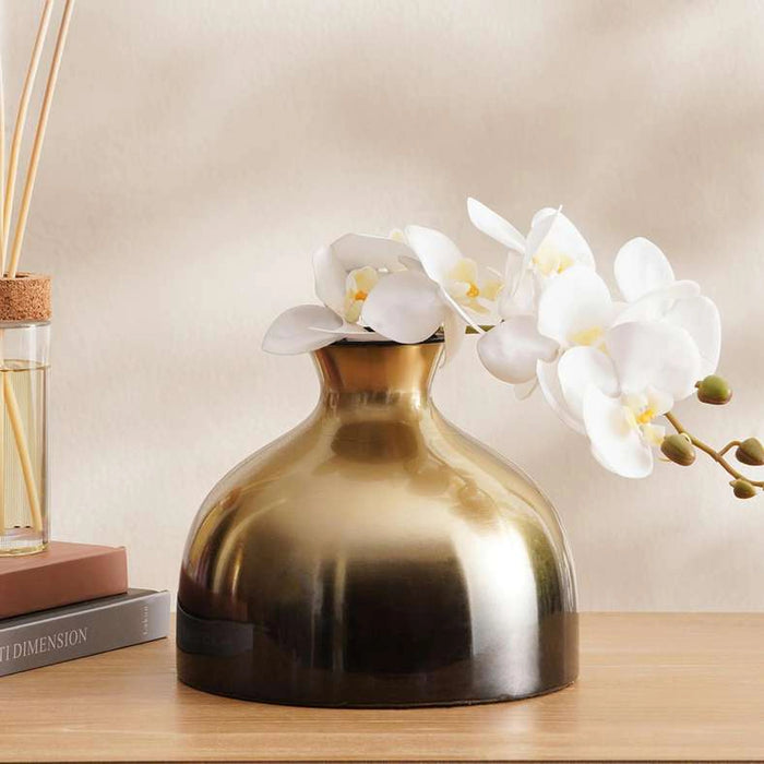 Sauve Metal Short Vase 21X21X17Cm - Black