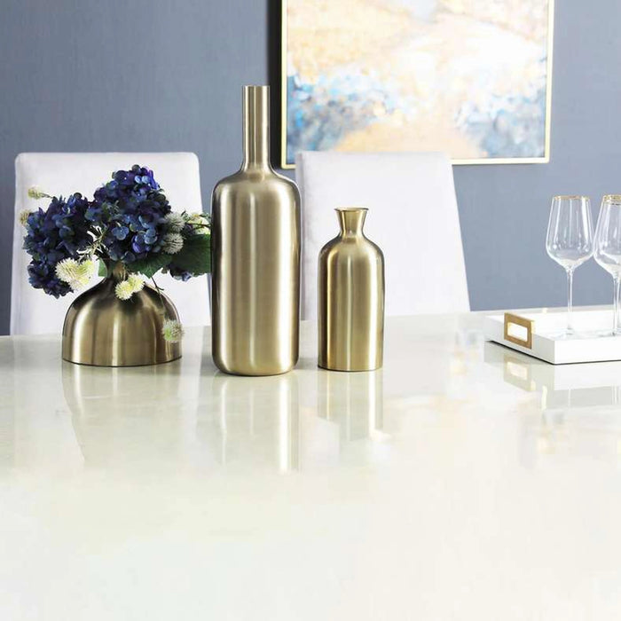 Sauve Tall Neck Bottle Vase 11X11X27Cm-Gold