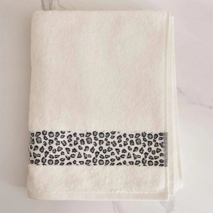 Savanna Border Jq Bath Sheet 90X150Cm-Black