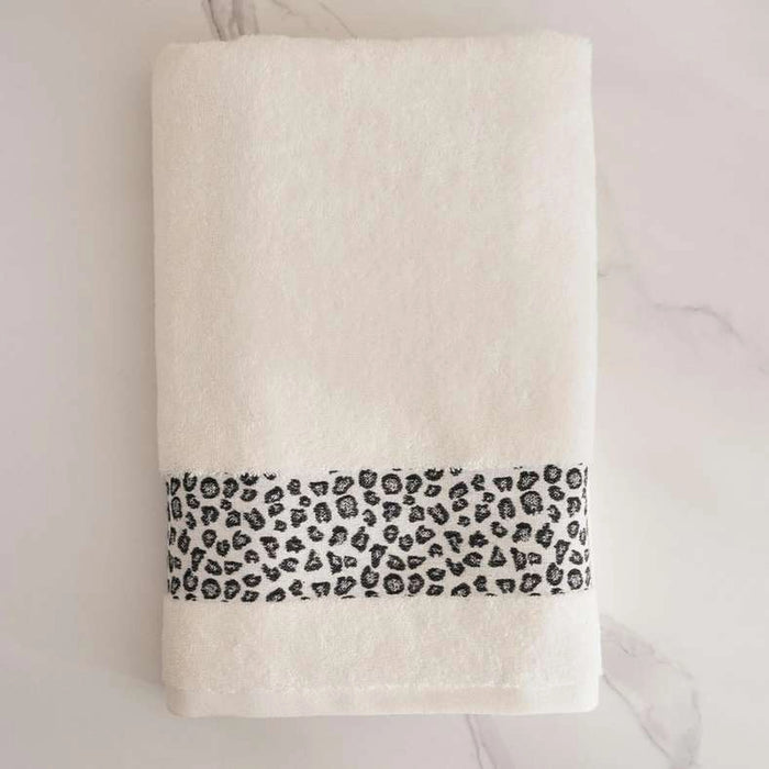 Savanna Border Jq Bath Towel 70X140Cm-Black