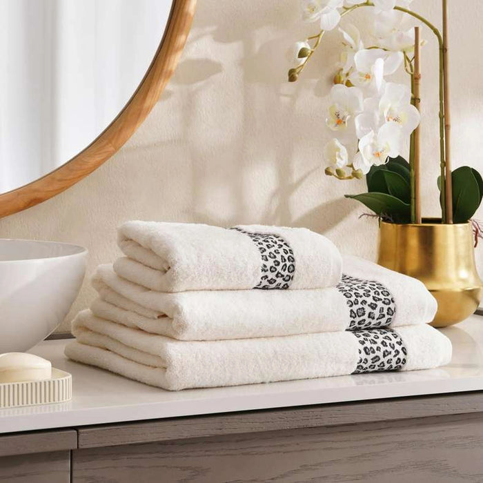 Savanna Border Jq Hand Towel 50X90Cm-Black