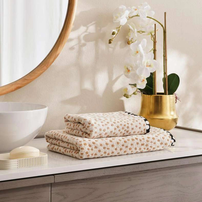 Savanna Dot Hand Towel 70X140Cm-Beige