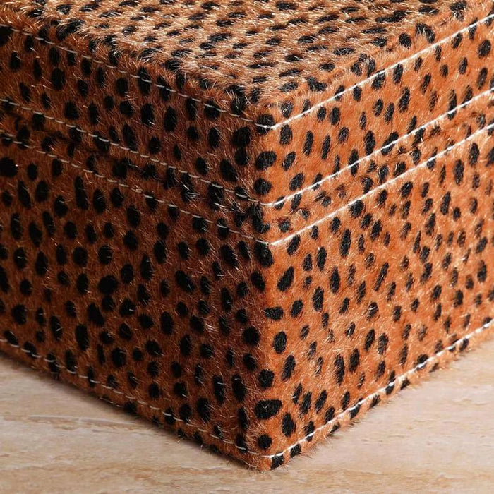 Savanna Faux Fur Decor Box 18X12X7.5Cm- Brown