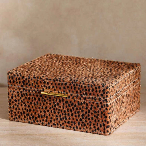 Savanna Faux Fur Decor Box 18X12X7.5Cm- Brown PAN HOME