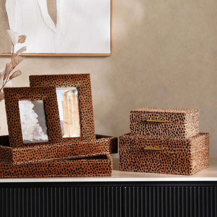 Savanna Faux Fur Decor Box 23X18X10.5Cm- Brown