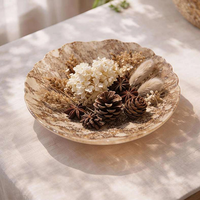 Savanna Glass Decor Plate Dia30X5.5Cm -Brown
