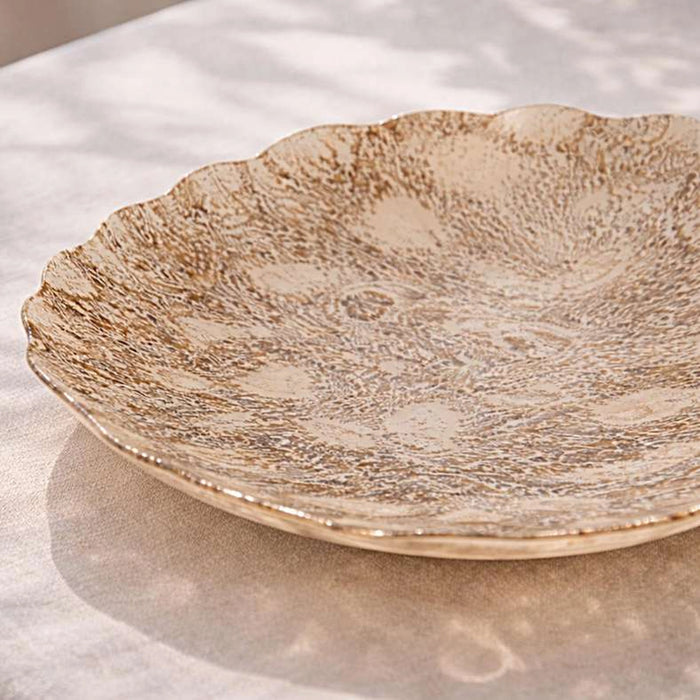 Savanna Glass Decor Plate Dia40X6Cm -Brown