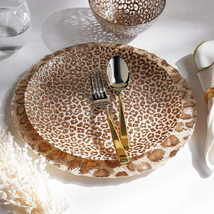 Savanna Glass Serving Platter Dia28X2Cm -Brown