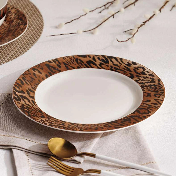 Savanna New Bone China Dinner Plate Dia26.6Cm -Warm Gold & Black