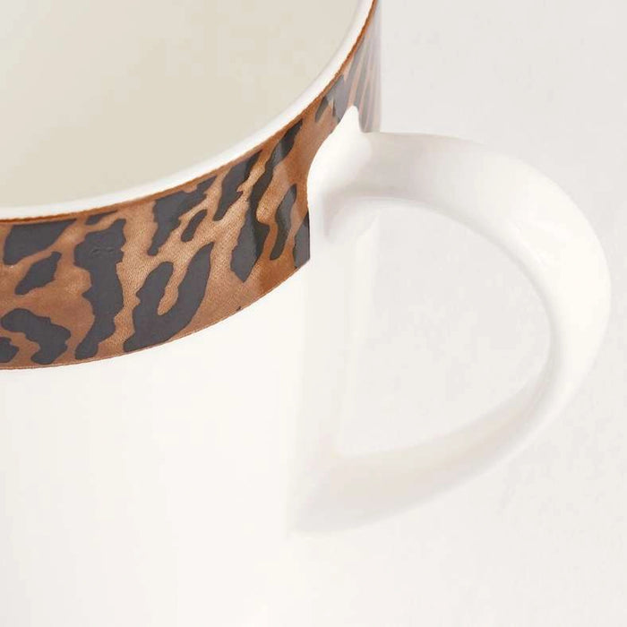 Savanna New Bone China Mug 354Ml -Warm Gold & Black