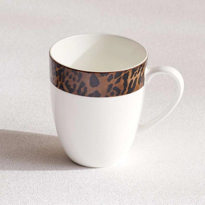 Savanna New Bone China Mug 354Ml -Warm Gold & Black