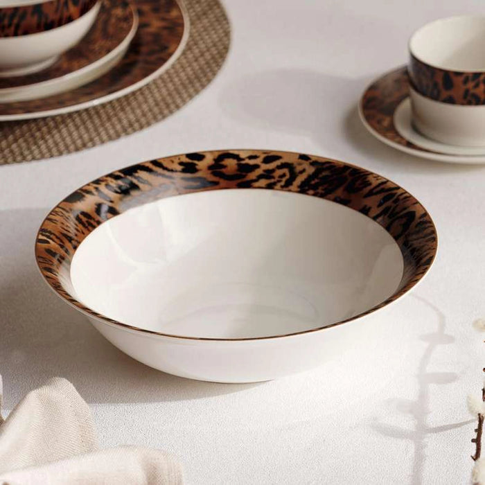 Savanna New Bone China Salad Bowl Dia22X8Cm -Warm Gold & Black