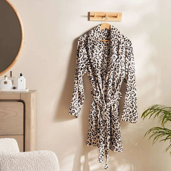 Savanna Printed Robe Large - Black