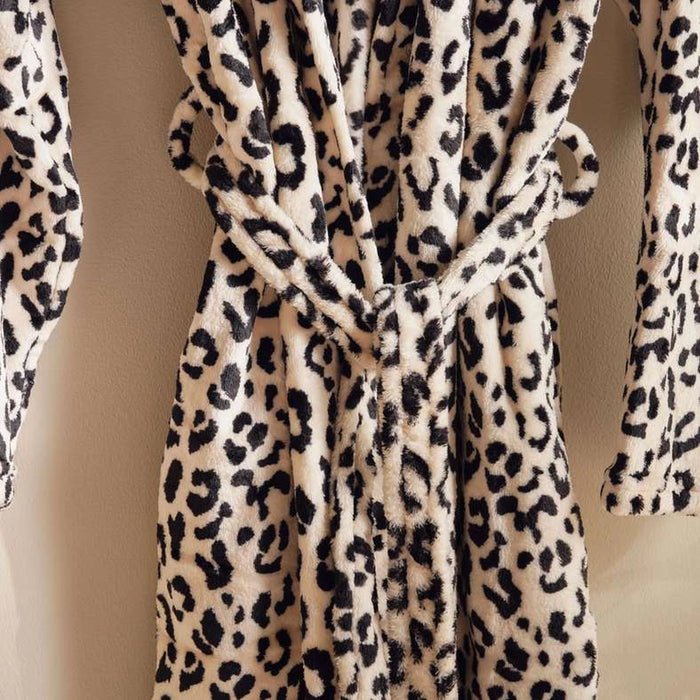 Savanna Printed Robe Large - Black