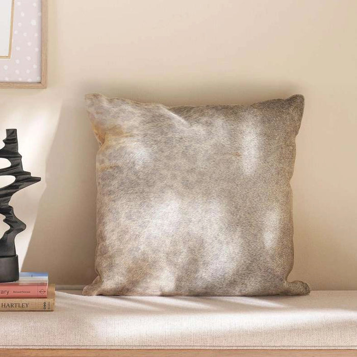 Savanna Spot Hairon Filled Cushion 50X50Cm- Grey