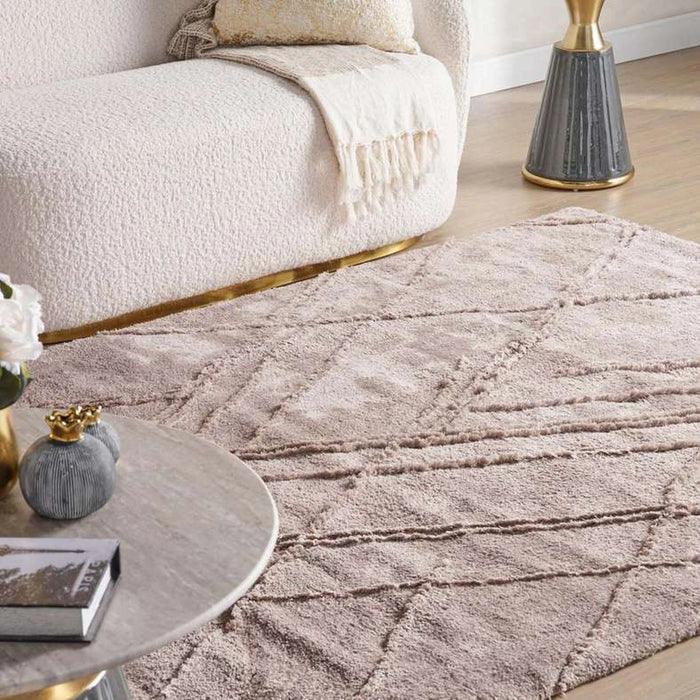 Savannah Modern Tufted Velvet Touch Rug 200X290Cm - Taupe