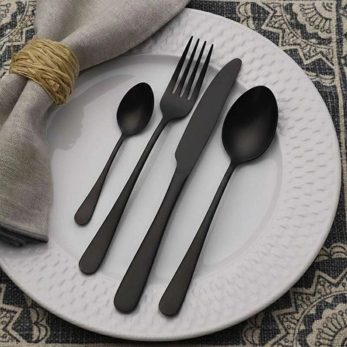 Savina 24-Piece Cutlery Set -Black
