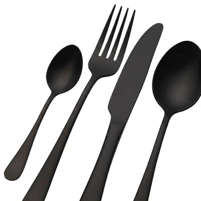 Savina 24-Piece Cutlery Set -Black