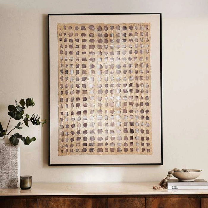 Scatter Hand Painted Framed Canvas Wall Art 90X5X120Cm - Brown