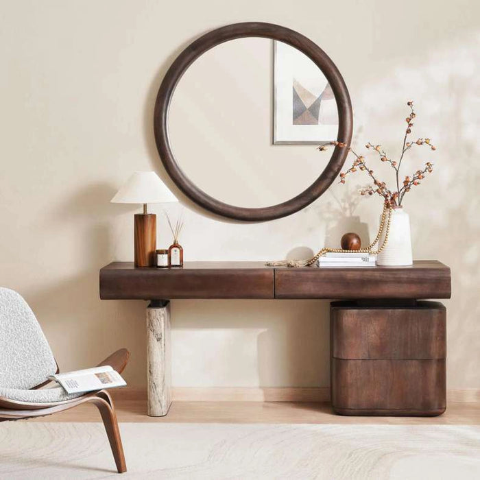 Scepter Round Dresser Mirror - Brown
