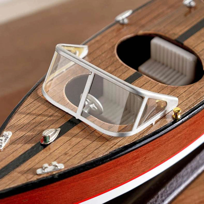 Sea Phantom Wooden Boat Decor 35X12.5X14Cm - Brown