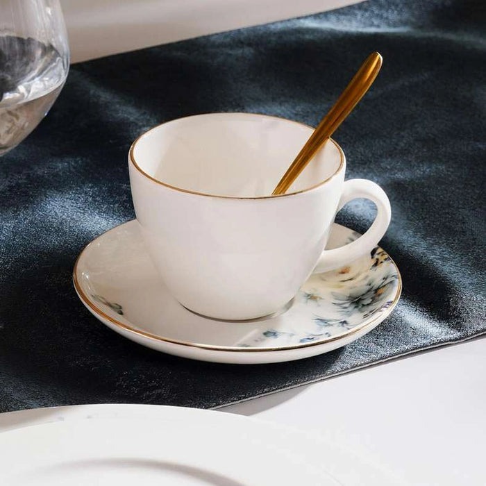 Seda Porcelain Espresso Cup & Saucer 85Ml -White