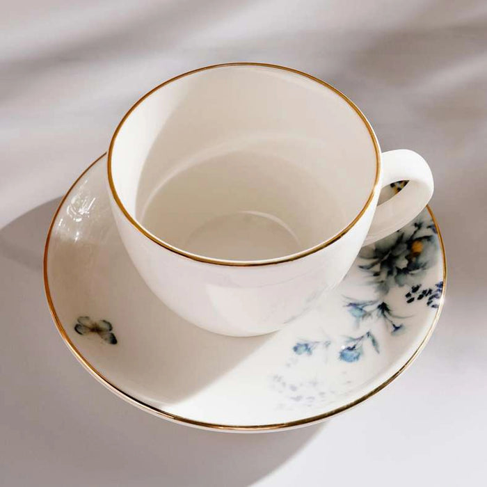 Seda Porcelain Espresso Cup & Saucer 85Ml -White