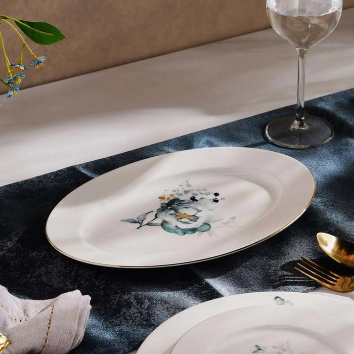Seda Porcelain Oval Platter Dia30Cm -White