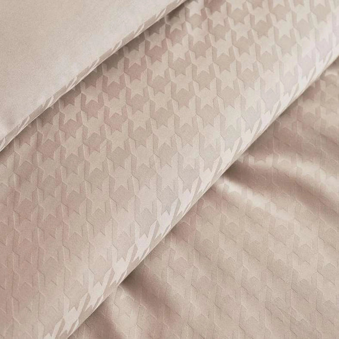 Sefina 3-Piece 400Tc Cotton Jacquard Queen Comforter Set 200X240Cm - Beige