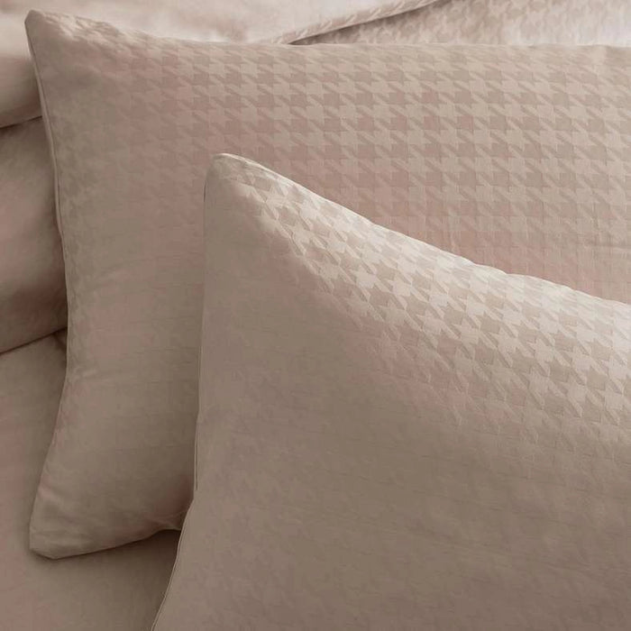 Sefina 3-Piece 400Tc Cotton Jacquard Queen Comforter Set 200X240Cm - Beige