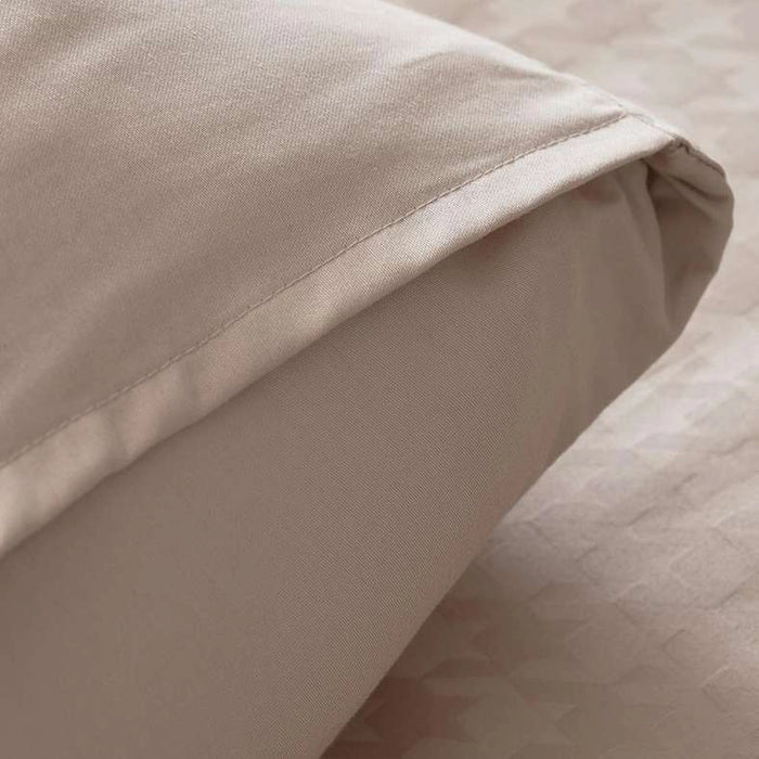 Sefina 3-Piece 400Tc Cotton Jacquard Queen Comforter Set 200X240Cm - Beige