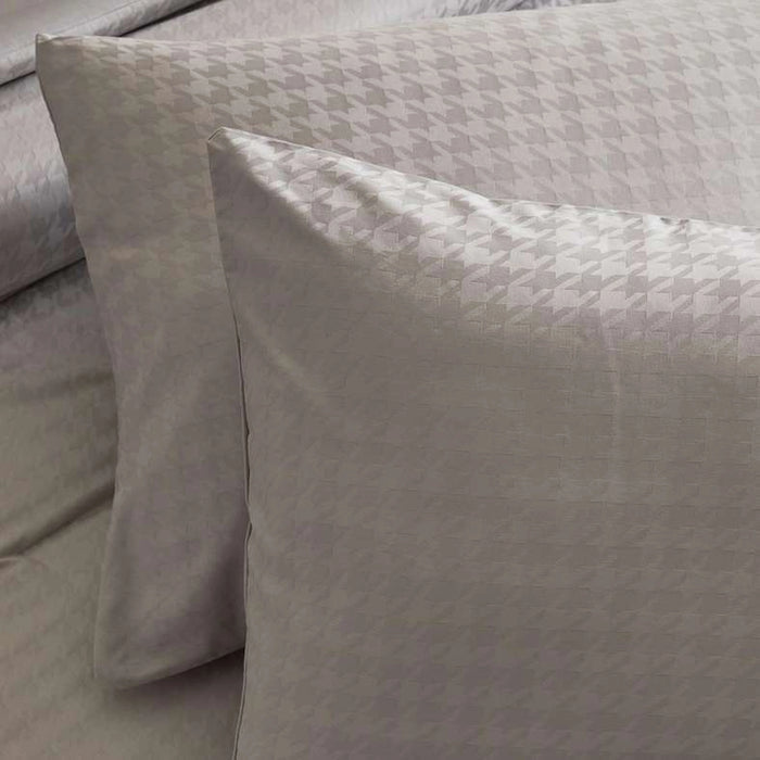 Sefina 3-Piece 400Tc Cotton Jacquard Queen Comforter Set 200X240Cm - Grey