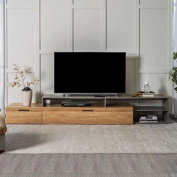 Selangor Tv Unit Upto 80 Inches - Natural Grey