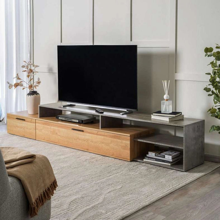Selangor Tv Unit Upto 80 Inches - Natural Grey