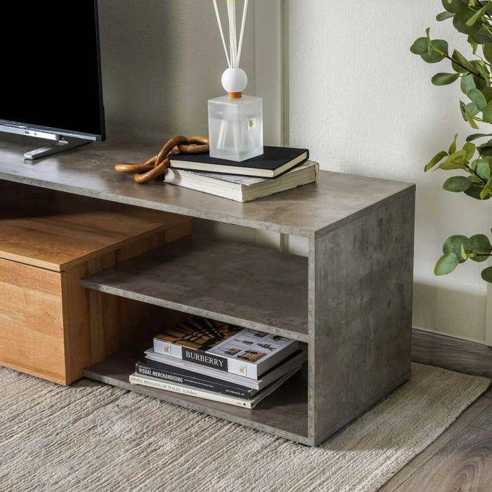 Selangor Tv Unit Upto 80 Inches - Natural Grey