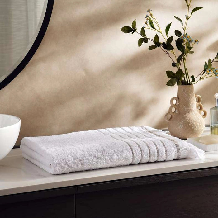 Selena Turkishlux 520 Gsm Bath Sheet - White Pan Home