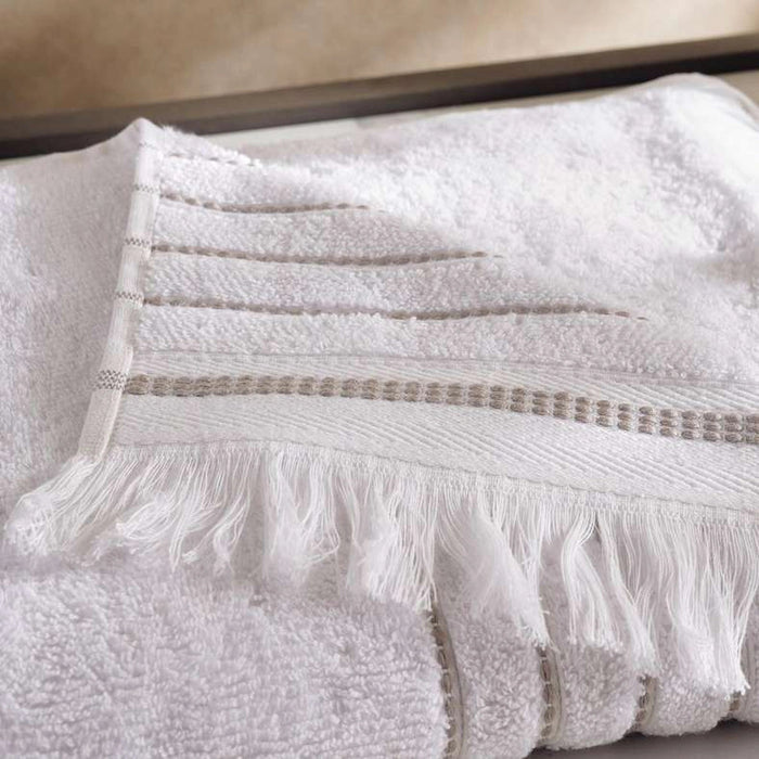 Selena Turkishlux 520 Gsm Bath Sheet - White Pan Home