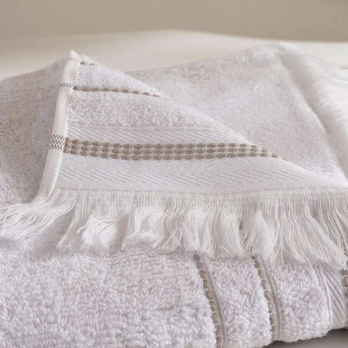 Selena Turkishlux 520 Gsm Hand Towel - White Pan Home