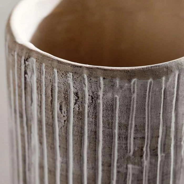 Selina Stoneware Vase With Tall Neck 31.1X31.1X50Cm - Brown