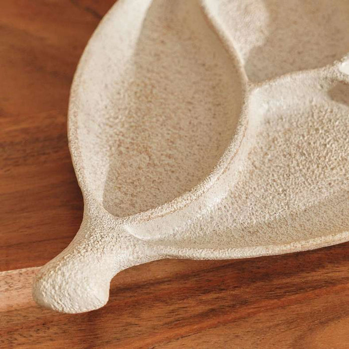 Sena Resin Leaf Tray 46.7X20.5X4.3Cm - Beige