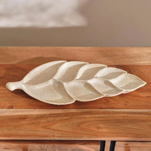 Sena Resin Leaf Tray 46.7X20.5X4.3Cm - Beige PAN HOME
