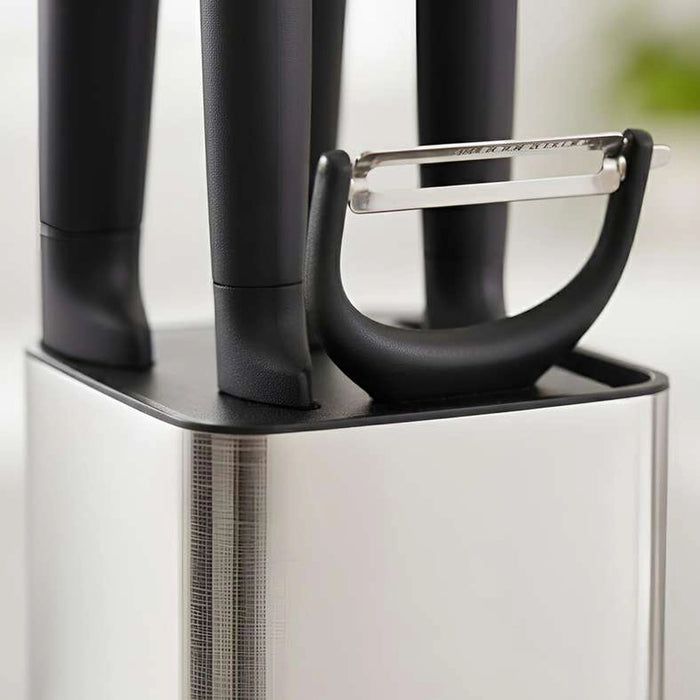 Senan 6-Piece Knife Block Set - Black & Chrome