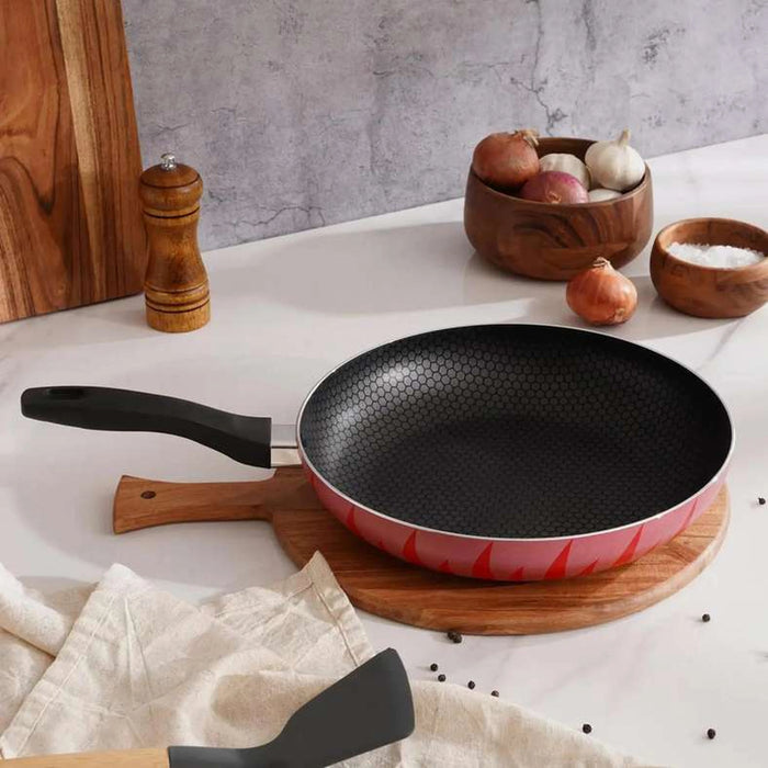 Senstan Flame Fry Pan Dia28Cm -Red