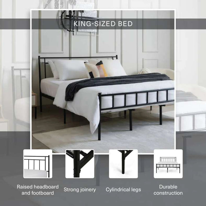 Seon King Bed 180X190 Cm - Black