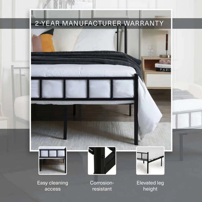Seon King Bed 180X190 Cm - Black