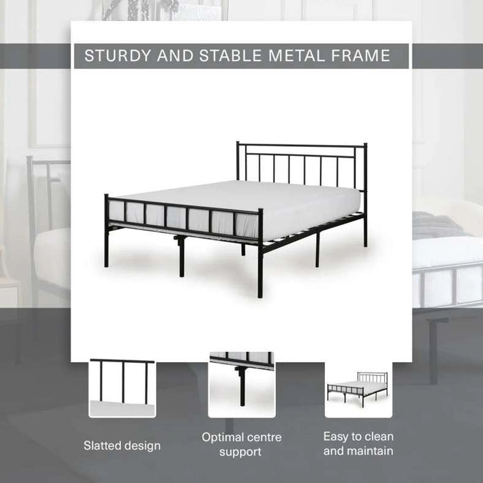 Seon King Bed 180X190 Cm - Black
