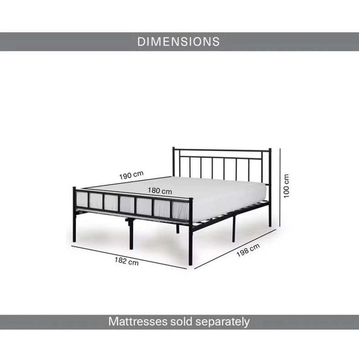 Seon King Bed 180X190 Cm - Black